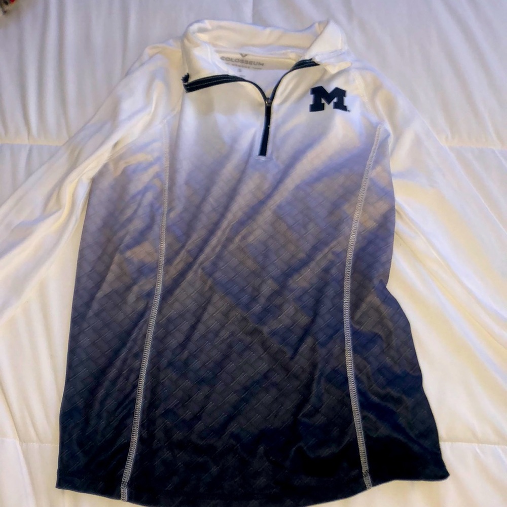 Long sleeved athletic shirt.